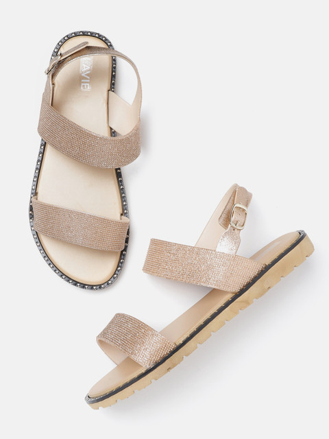 Lavie Women Rose Gold-Toned Textured & Glitter Open Toe Flats
Lavie Women Rose Gold-Toned Textured & Glitter Open Toe Flats