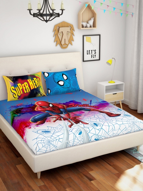 SPACES Blue & Red Cartoon Characters 180 TC Cotton 1 Queen Bedsheet with 2 Pillow Covers
SPACES Blue & Red Cartoon Characters 180 TC Cotton 1 Queen Bedsheet with 2 Pillow Covers
