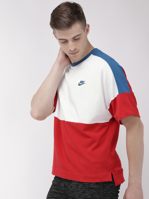 Nike Men Red White Colourblocked Standard Fit Round Neck AS M NSW TOP SS JSY CB Pure Cotton T-shirt
Nike Men Red White Colourblocked Standard Fit Round Neck AS M NSW TOP SS JSY CB Pure Cotton T-shirt