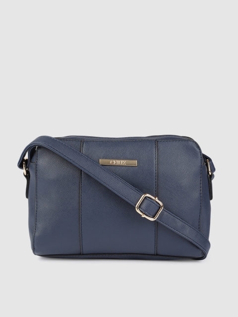 CERIZ Women Navy Blue Solid Sling Bag