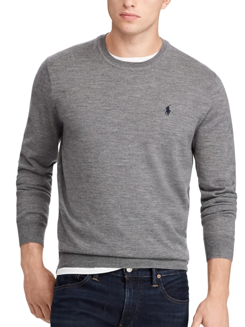 Polo Ralph Lauren Slim Washable Merino Sweater, Grey
