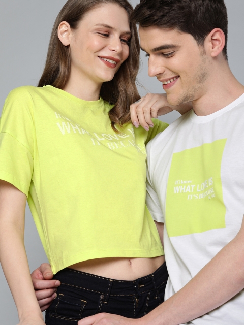 Mast & Harbour Men Twin Collection White & Fluorescent Green Printed Round Neck T-shirt
Mast & Harbour Men Twin Collection White & Fluorescent Green Printed Round Neck T-shirt
