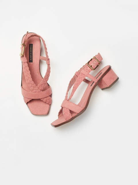 CHARLES & KEITH Women Pink Solid Heels