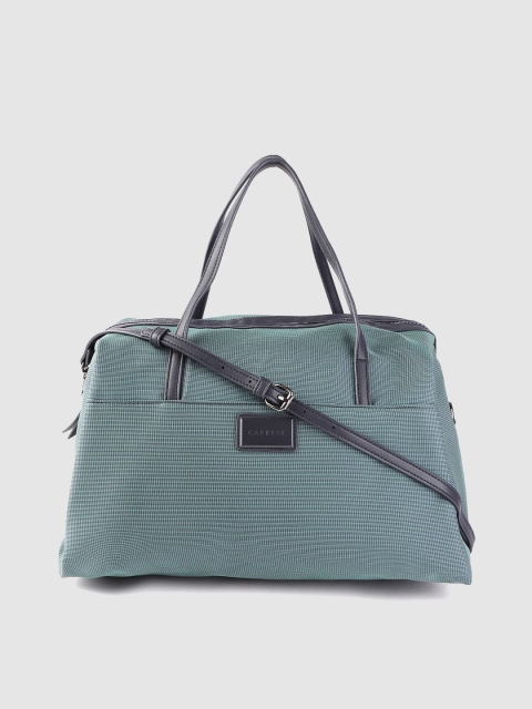 Caprese Teal Blue Checked Handheld Bag