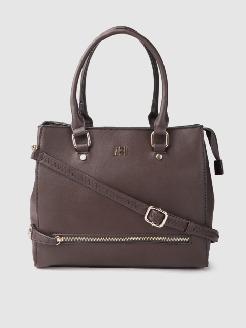 AND Coffee Brown Solid Handheld Bag