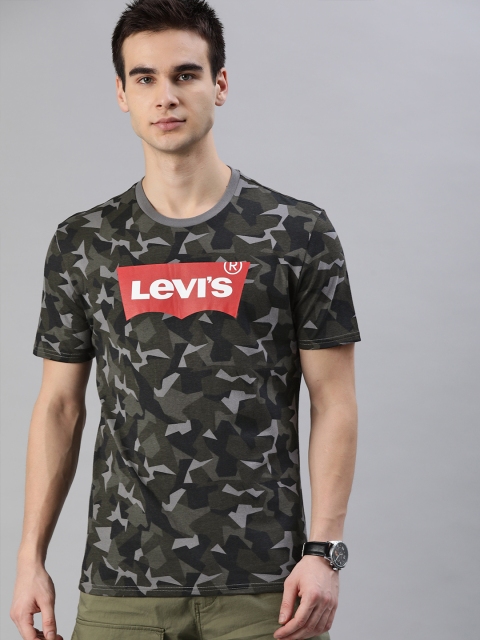 Levis Men Black Olive Green Camouflage Printed Round Neck Pure Cotton T-shirt
Levis Men Black Olive Green Camouflage Printed Round Neck Pure Cotton T-shirt