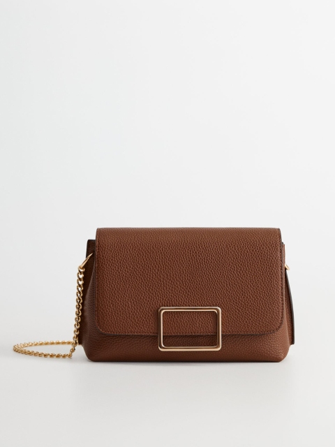 MANGO Brown Solid Sling Bag