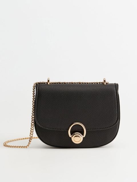 MANGO Black Solid Shoulder Bag