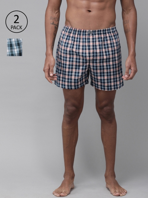 Roadster Men Pack of 2 Navy Blue & White Checked Pure Cotton Boxers RDST-BOX-2PP-001A
Roadster Men Pack of 2 Navy Blue & White Checked Pure Cotton Boxers RDST-BOX-2PP-001A