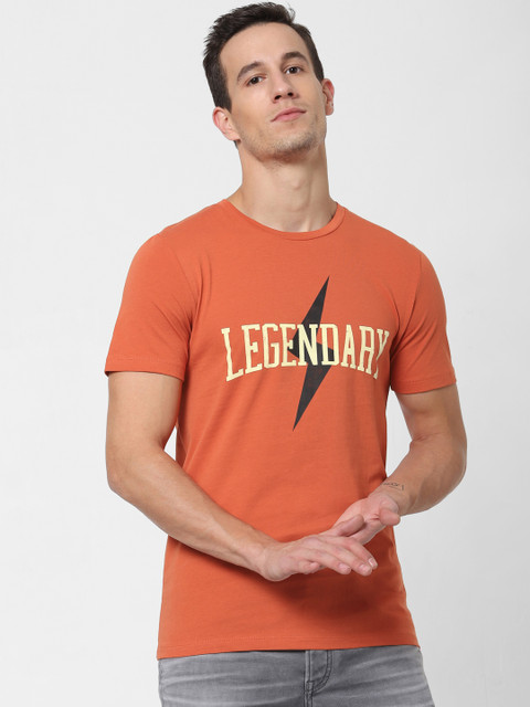 Jack Jones Men Rust Orange Printed Slim Fit Round Neck Sustainable Pure Cotton T-shirt 
Jack Jones Men Rust Orange Printed Slim Fit Round Neck Sustainable Pure Cotton T-shirt