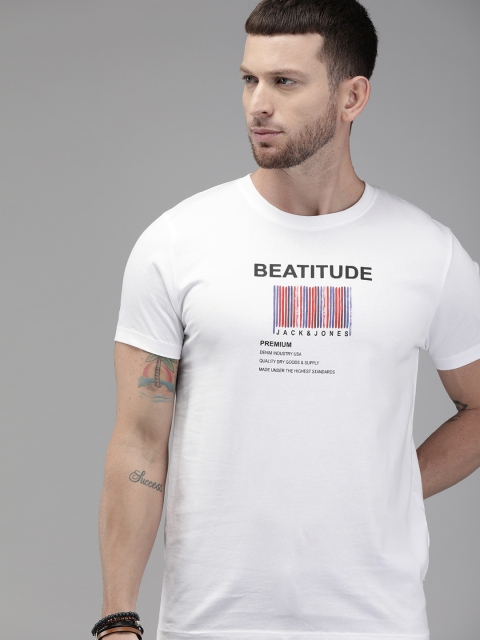 Jack Jones Men White Red Slim Fit Pure Cotton Brand Logo Printed Round Neck Pure Cotton T-shirt
Jack Jones Men White Red Slim Fit Pure Cotton Brand Logo Printed Round Neck Pure Cotton T-shirt