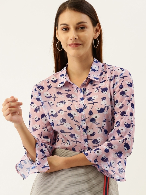 her by invictus Women Peach-Coloured & Navy Blue Regular Fit Printed Smart Casual Shirt
her by invictus Women Peach-Coloured & Navy Blue Regular Fit Printed Smart Casual Shirt