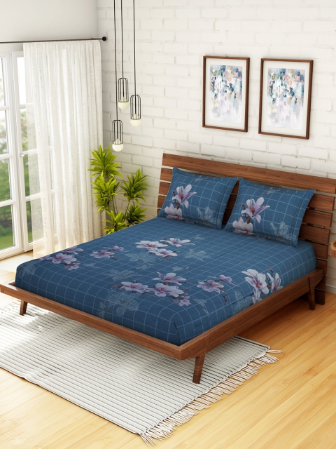 CORE Designed by SPACES Blue & White Floral 210 TC Cotton 1 Queen Bedsheet with 2 Pillow Covers
CORE Designed by SPACES Blue & White Floral 210 TC Cotton 1 Queen Bedsheet with 2 Pillow Covers