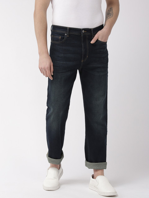 Marks & Spencer Men Navy Blue Regular Fit Mid-Rise Clean Look Stretchable Jeans 
Marks & Spencer Men Navy Blue Regular Fit Mid-Rise Clean Look Stretchable Jeans