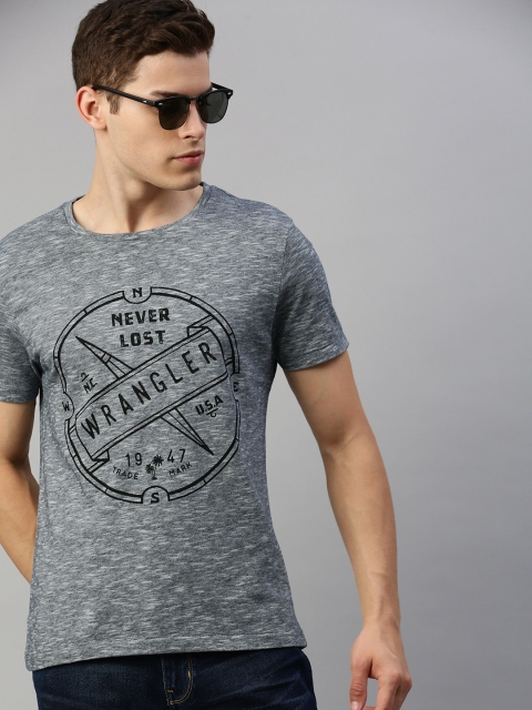 Wrangler Men Grey Navy Melange Printed Round Neck Slim-Fit Pure Cotton T-shirt, Grey melange
Wrangler Men Grey Navy Melange Printed Round Neck Slim-Fit Pure Cotton T-shirt, Grey melange