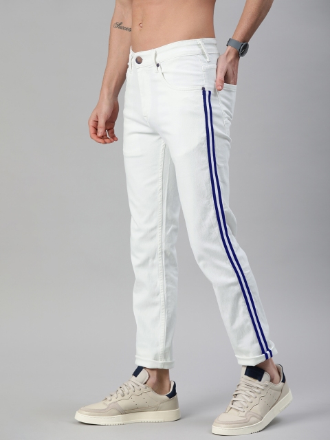 HERE&NOW Men White Skinny Fit Mid-Rise Clean Look Stretchable Jeans With Side Stripes
HERE&NOW Men White Skinny Fit Mid-Rise Clean Look Stretchable Jeans With Side Stripes
