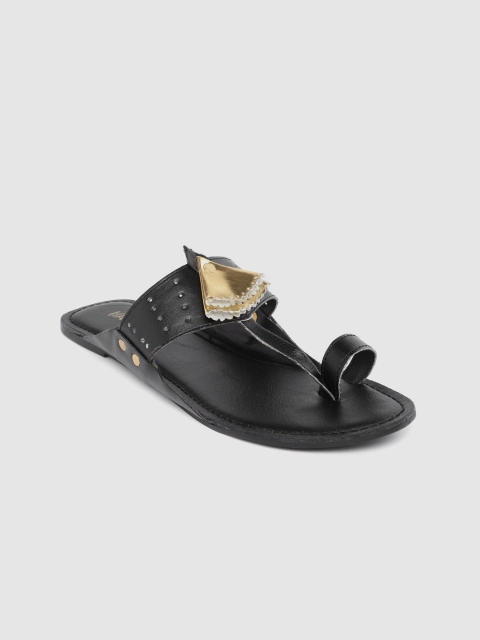 Lavie Women Black Perforated One Toe Flats