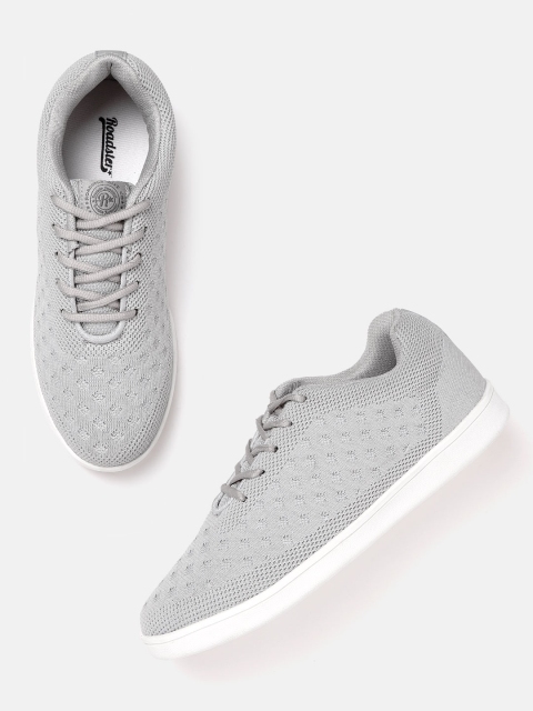 Roadster Men Grey Woven Design Sneakers