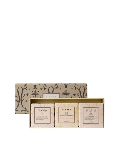 KAMA AYURVEDA Unisex Set of 3 Pure Ayurvedic Soaps Sustainable Gift Box 350 gm, Olive
KAMA AYURVEDA Unisex Set of 3 Pure Ayurvedic Soaps Sustainable Gift Box 350 gm, Olive