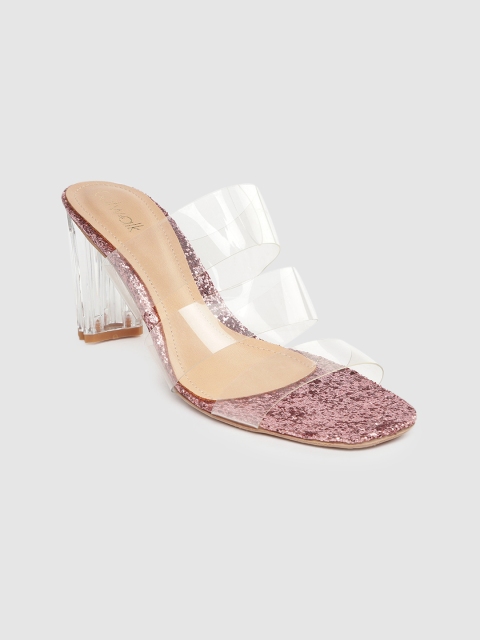 Catwalk Women Pink Embellished Heeled Sandals