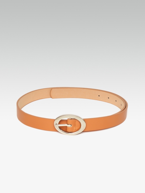20Dresses Women Tan Brown Solid Slim Belt