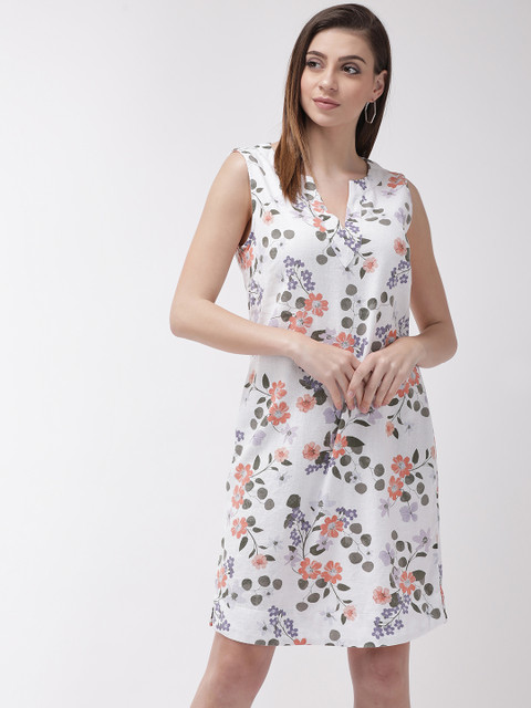 Marks & Spencer Women White & Olive Green Floral Print A-Line Dress
Marks & Spencer Women White & Olive Green Floral Print A-Line Dress