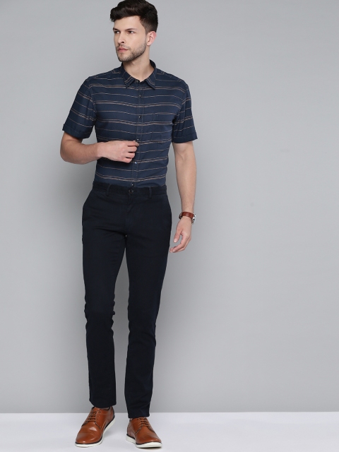 Indian Terrain Men Navy Blue & Beige Pure Cotton Horizontal Stripes Smart Casual Shirt
Indian Terrain Men Navy Blue & Beige Pure Cotton Horizontal Stripes Smart Casual Shirt