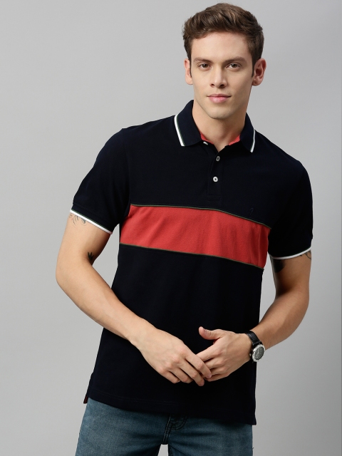 Indian Terrain Men Navy Blue Coral Pink Colourblocked Polo Collar Pure Cotton T-shirt
Indian Terrain Men Navy Blue Coral Pink Colourblocked Polo Collar Pure Cotton T-shirt
