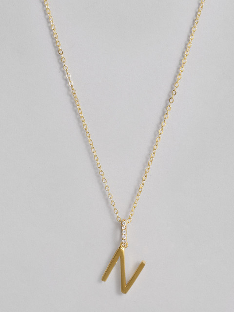 Accessorize Gold-Plated Z Sparkle Initial Cubic Zirconia Studded Pendant with Chain
Accessorize Gold-Plated Z Sparkle Initial Cubic Zirconia Studded Pendant with Chain