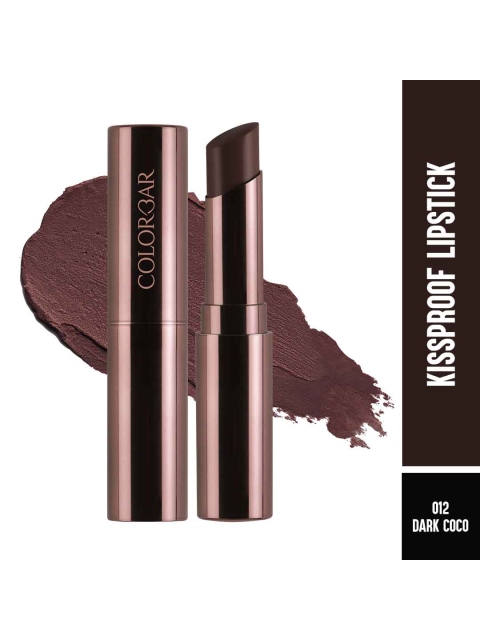 Colorbar Vegan Long-Lasting Pure Matte Kissproof Lipstick with Vitamin E - Dark Coco 012, Brown
Colorbar Vegan Long-Lasting Pure Matte Kissproof Lipstick with Vitamin E - Dark Coco 012, Brown