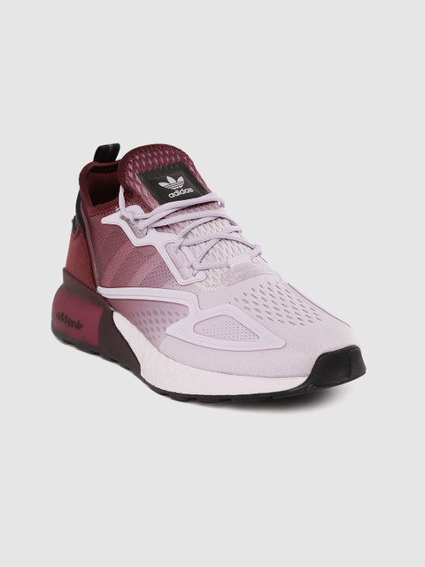 ADIDAS Originals Women White & Burgundy Woven Design ZX 2K Boost Sneakers 
ADIDAS Originals Women White & Burgundy Woven Design ZX 2K Boost Sneakers