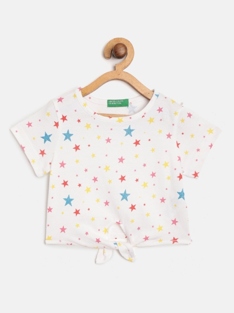 United Colors of Benetton Girls White & Pink Star Print Pure Cotton Top with Waist Tie-Up Detail
United Colors of Benetton Girls White & Pink Star Print Pure Cotton Top with Waist Tie-Up Detail