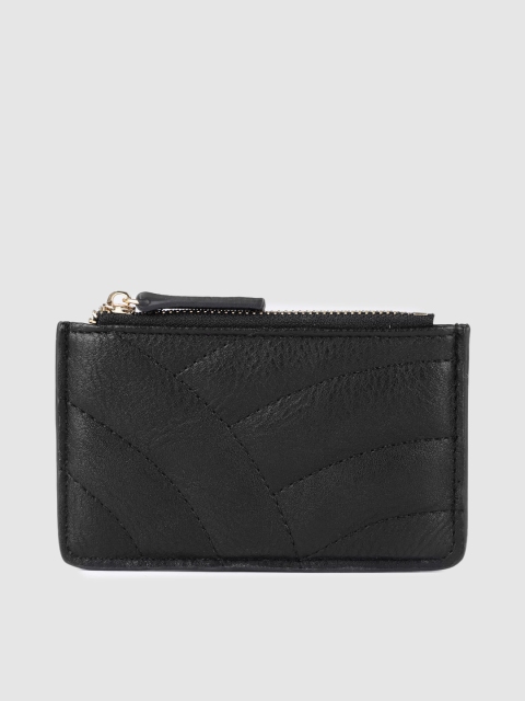 Accessorize Women Black Textured Card Holder