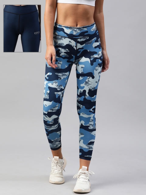 HRX by Hrithik Roshan Women Blue Camo Reversible Rapid-Dry Antimicrobial Running Tights, Navy blue
HRX by Hrithik Roshan Women Blue Camo Reversible Rapid-Dry Antimicrobial Running Tights, Navy blue