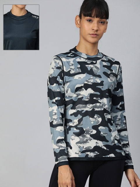 HRX by Hrithik Roshan Women Grey Camo Rapid Dry Antimicrobial Reversible Running T-shirt
HRX by Hrithik Roshan Women Grey Camo Rapid Dry Antimicrobial Reversible Running T-shirt