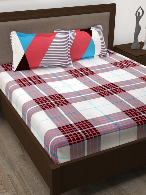 Story@home Red & White Geometric 186 TC Cotton 1 Queen Bedsheet with 2 Pillow Covers
Story@home Red & White Geometric 186 TC Cotton 1 Queen Bedsheet with 2 Pillow Covers