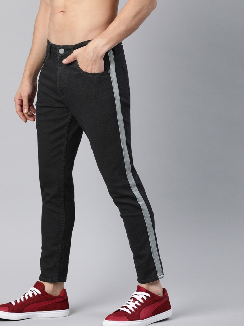 HERE&NOW Men Black Ankle Slim Tapered Fit Mid-Rise Stretchable Jeans With Side Stripes
HERE&NOW Men Black Ankle Slim Tapered Fit Mid-Rise Stretchable Jeans With Side Stripes
