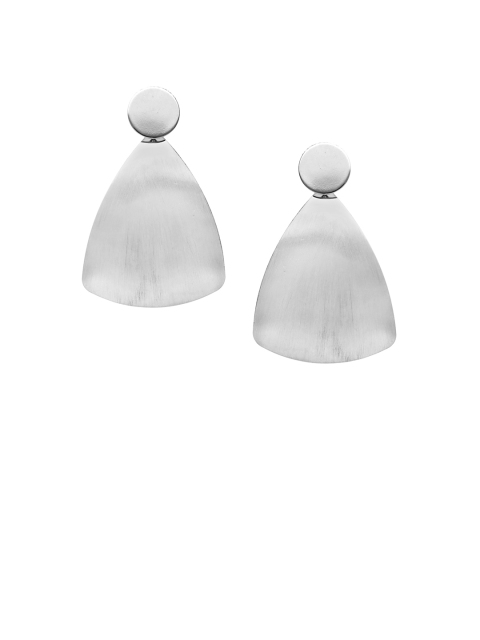 Sia Art Jewellery Silver-Plated Triangular Drop Earrings