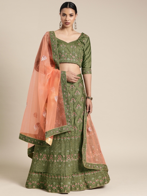 Shaily Olive Green & Pink Embroidered Semi-Stitched Lehenga & Unstitched Blouse with Dupatta
Shaily Olive Green & Pink Embroidered Semi-Stitched Lehenga & Unstitched Blouse with Dupatta