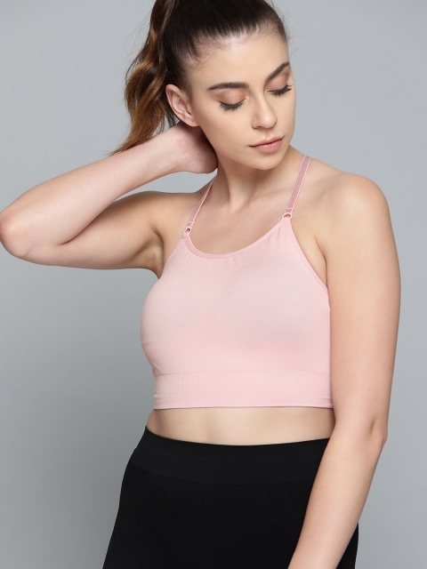 HRX by Hrithik Roshan Peach Solid Light Support Seamless Rapid Dry Yoga Sports Bra
HRX by Hrithik Roshan Peach Solid Light Support Seamless Rapid Dry Yoga Sports Bra