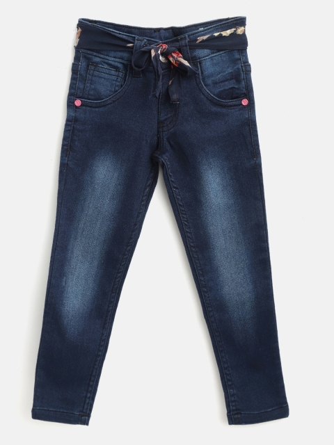 612 league Girls Navy Blue Regular Fit Mid-Rise Clean Look Stretchable Jeans with Belt
612 league Girls Navy Blue Regular Fit Mid-Rise Clean Look Stretchable Jeans with Belt