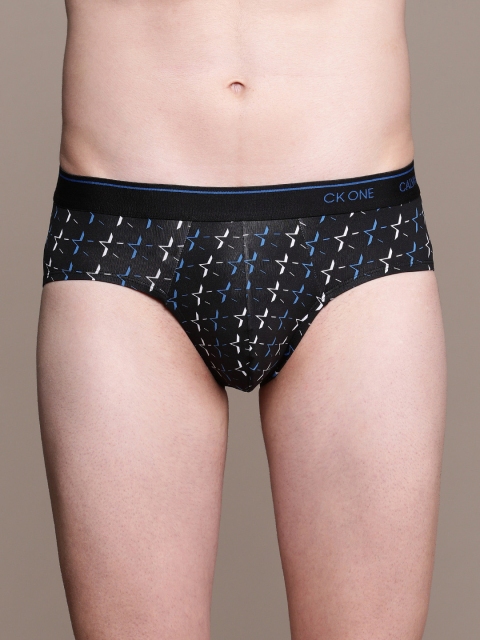 Calvin Klein Underwear Men Black & Blue Printed Briefs NB2224SP6