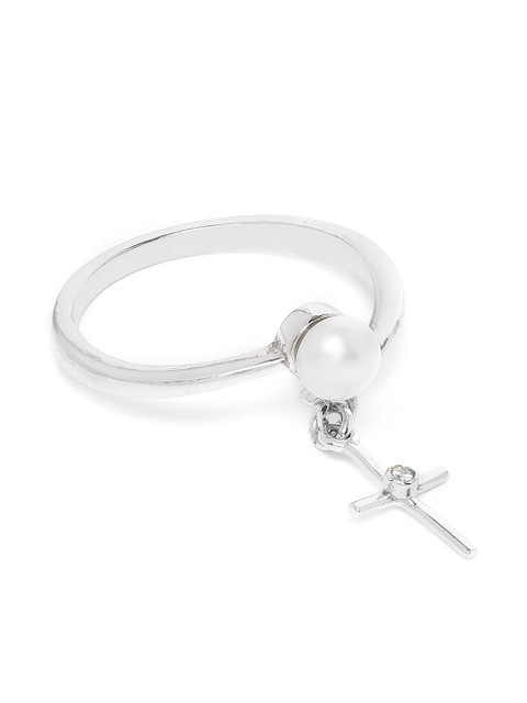 Carlton London Women Silver-Toned Rhodium-Plated CZ-Studded Adjustable Charm Finger Ring
Carlton London Women Silver-Toned Rhodium-Plated CZ-Studded Adjustable Charm Finger Ring