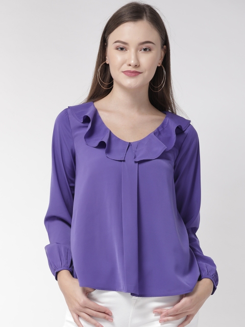 QUIERO Women Purple Solid Top
