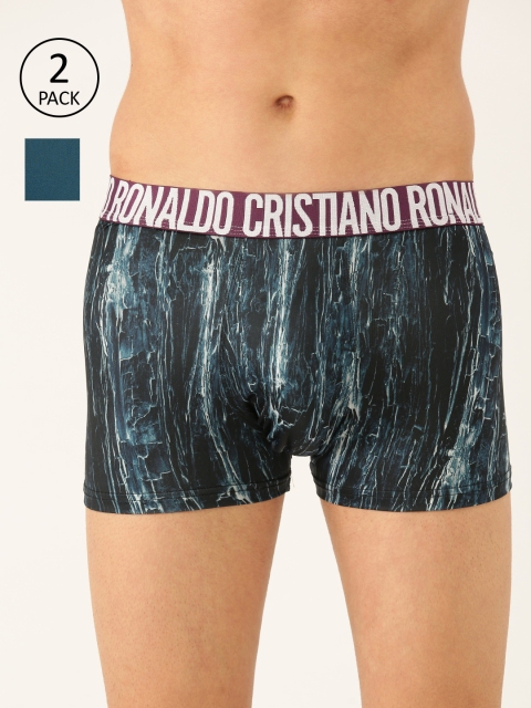 CR7 Cristiano Ronaldo Men Pack of 2 Trunks 8502-49-424, Teal