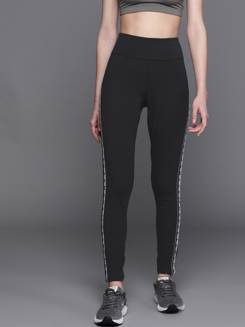 UNDER ARMOUR Women Black Favorite Branded Solid Tights