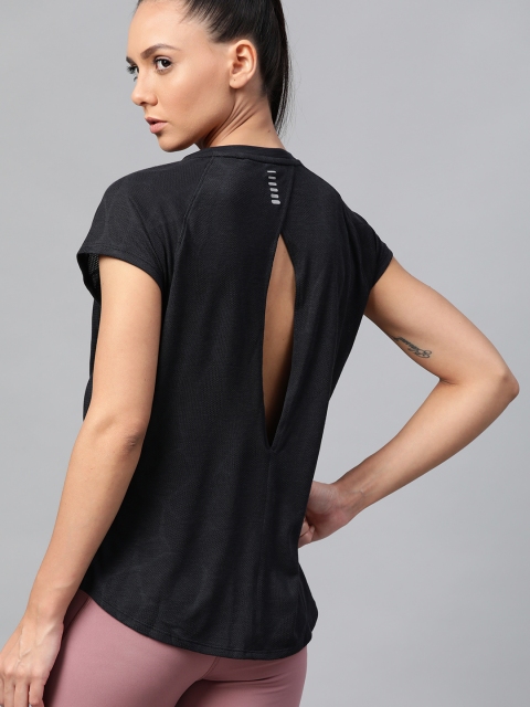UNDER ARMOUR Women Black Self Design Heat Gear Streaker 2.0 Shift Short Sleeve T-shirt
UNDER ARMOUR Women Black Self Design Heat Gear Streaker 2.0 Shift Short Sleeve T-shirt