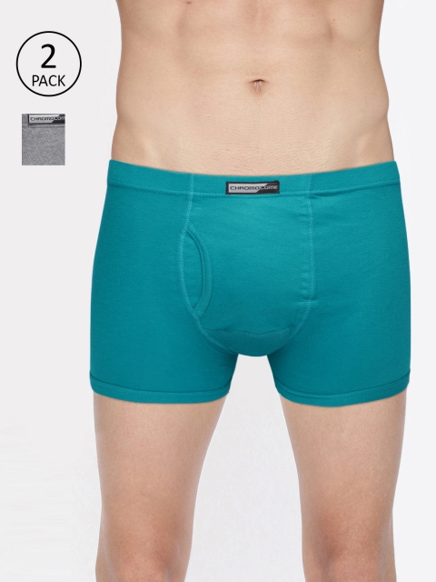 Chromozome Mens Pack Of 2 Trunks IT10, Teal