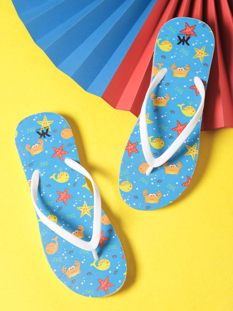 Kook N Keech Women White & Blue Printed Thong Flip-Flops
Kook N Keech Women White & Blue Printed Thong Flip-Flops