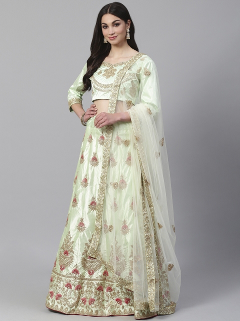 Readiprint Fashions Green & Golden Semi-Stitched Lehenga & Unstitched Blouse with Dupatta
Readiprint Fashions Green & Golden Semi-Stitched Lehenga & Unstitched Blouse with Dupatta
